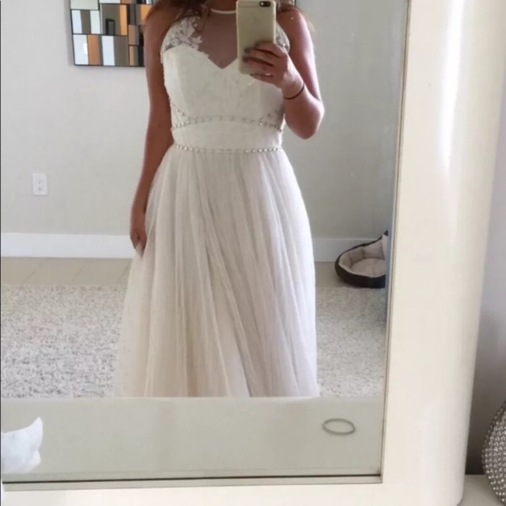 Hayley Paige Megan 6500 Tulle Wedding Dress Size 8